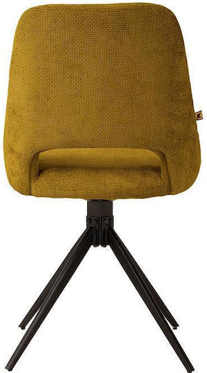 2548 Dining Room Fabric Chair Mustard 64x53x85cm 4pcs