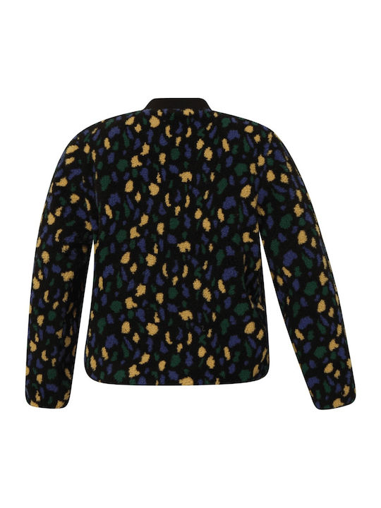 Women's Short Lifestyle Jacket Double Sided Waterproof for Winter Black Print / Black
