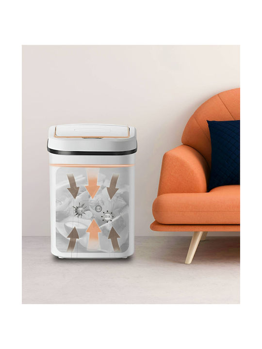 Mozos Office Waste Bin Ljt02-White Automatic Sensor 15L