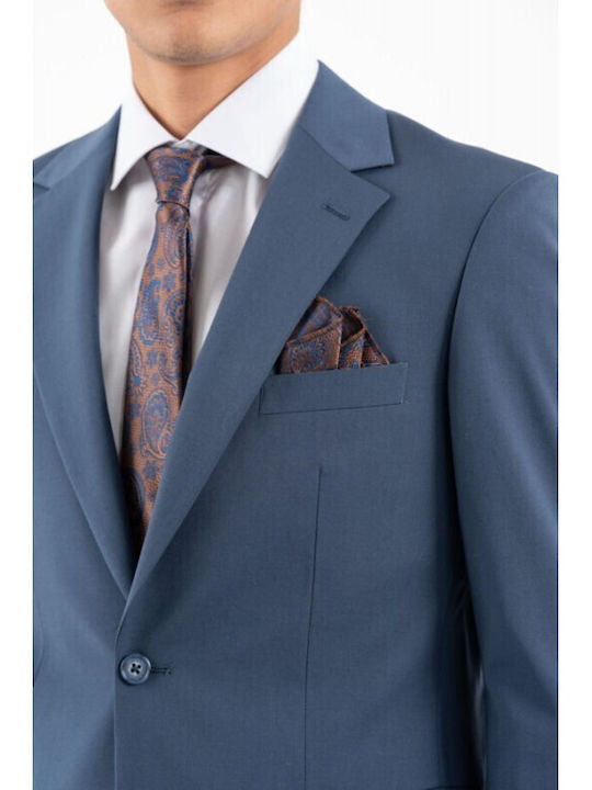 Winter Men's Suit Petrol Blue