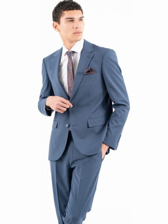 Winter Men's Suit Petrol Blue