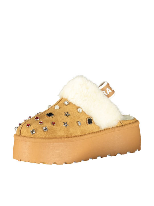 Laura Biagiotti Damen Clogs Braun