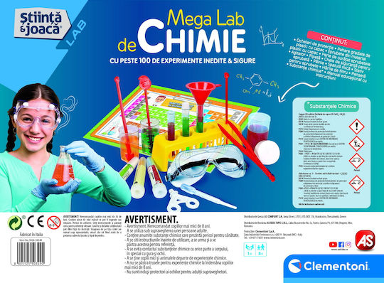 Clementoni Mega Science Laborator pentru 8+ ani Ani