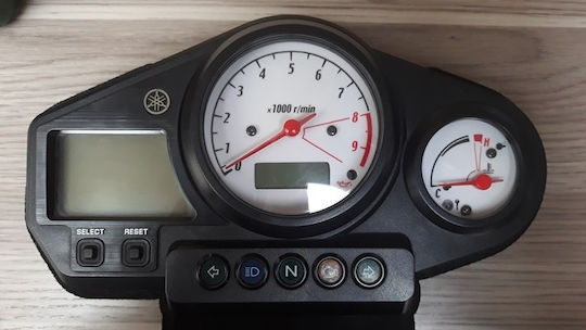 White Instrument Panel Dials Yamaha TDM 900 2004-2011 Immobilizer