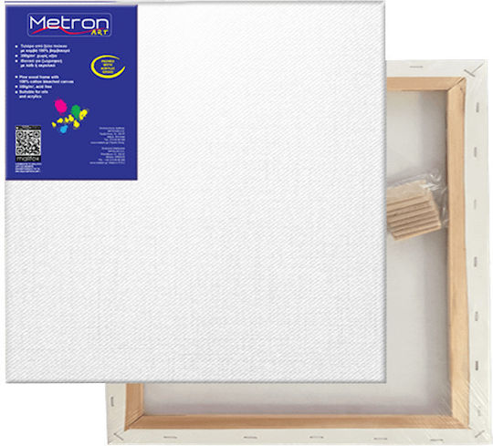 Metron Платно на рамка Бял Квадрат 20x20см. 1бр
