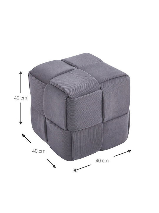 Stool For Living Room Upholstered with Fabric Ocular Gkri