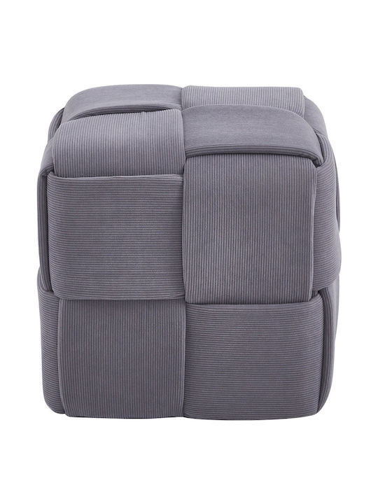 Stool For Living Room Upholstered with Fabric Ocular Gkri