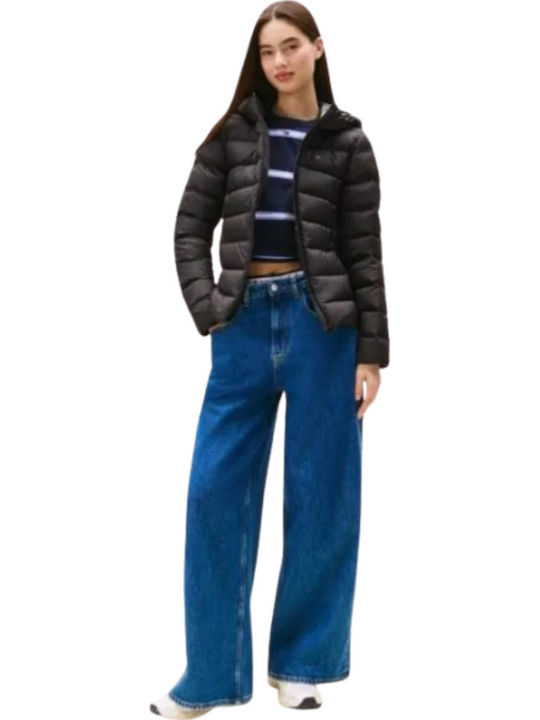 Scurtă Jachetă de femei Puffer Waterproof Black