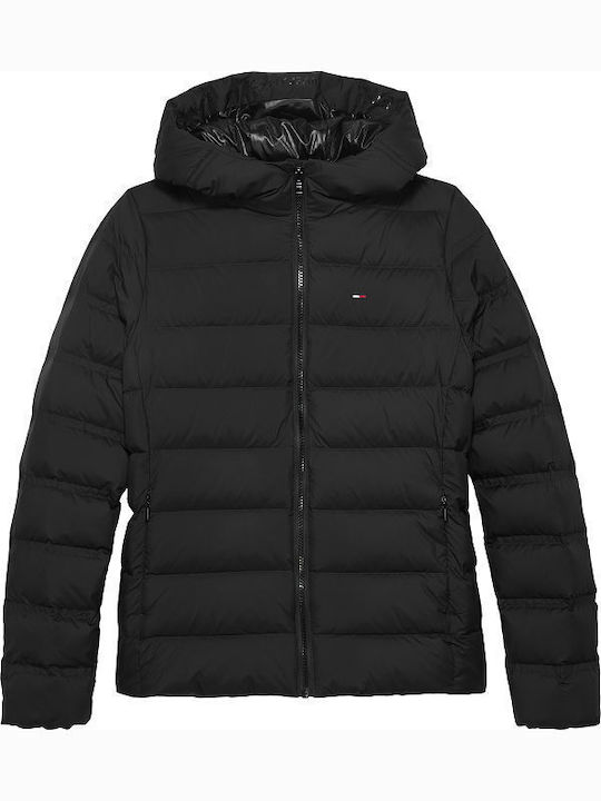 Scurtă Jachetă de femei Puffer Waterproof Black