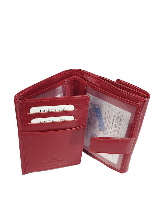 Large Leather Women's Wallet Travel with RFID Red