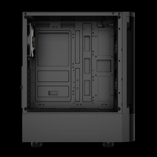 Gamdias Talos E3 CG Gaming Midi Tower Κουτί Υπολογιστή με Πλαϊνό Παράθυρο και RGB Φωτισμό Μαύρο