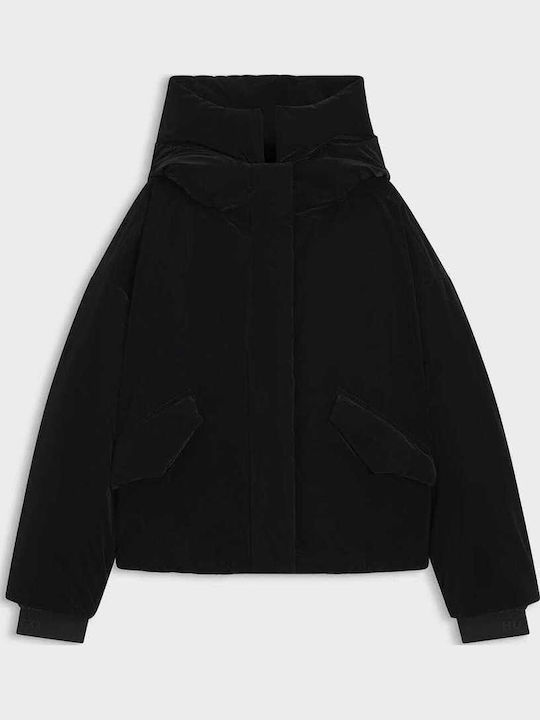 Florita3 Women's Short Lifestyle Jacket Waterproof for Winter Black