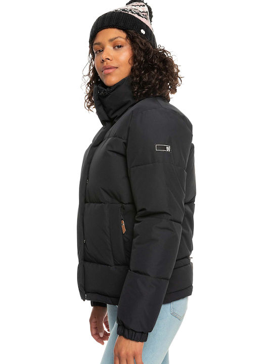 Winter Rebel Μακρύ Γυναικείο Puffer Μπουφάν Αδιάβροχο για Χειμώνα Μαύρο