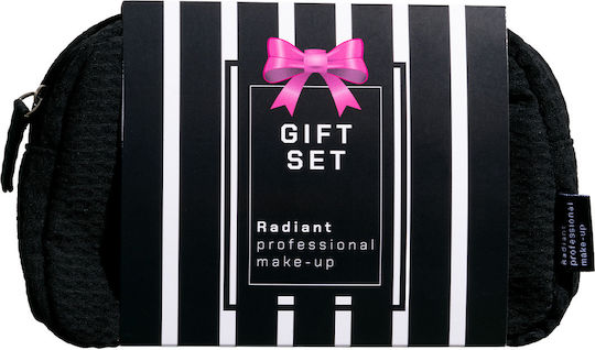 Radiant Make-up-Set mit Kosmetiktasche No.01 Black, No.25 Wine 5Stück