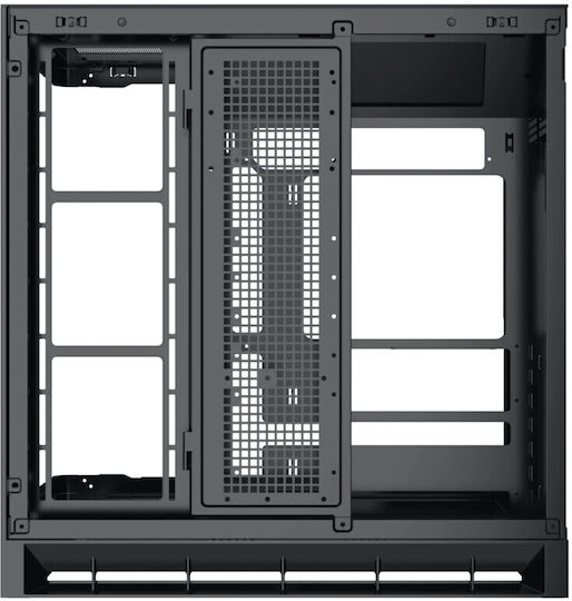 Xigmatek Pano II Air Геймърско бюро Midi Tower Компютърна кутия със страничен прозорец и ARGB осветление Черен