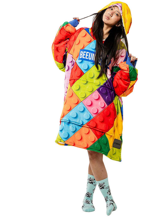 Bee. Unusual. Play Me Κουβέρτα Fleece με Μανίκια 100x180εκ. Πολύχρωμη