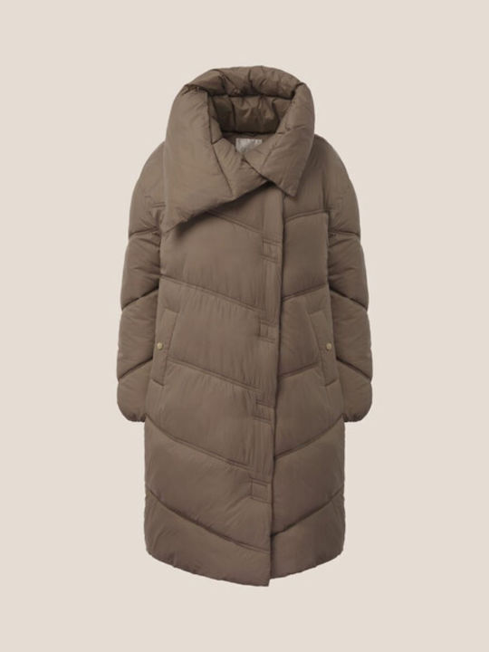 Damen Puffer Jacken für Winter Beige