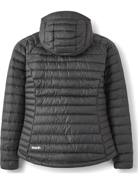 Microlight Alpine Scurtă Jachetă de femei Puffer cu protecție împotriva vântului Negru