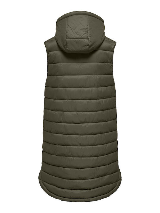 Melody Women's Short Puffer Jacket for Winter Khaki