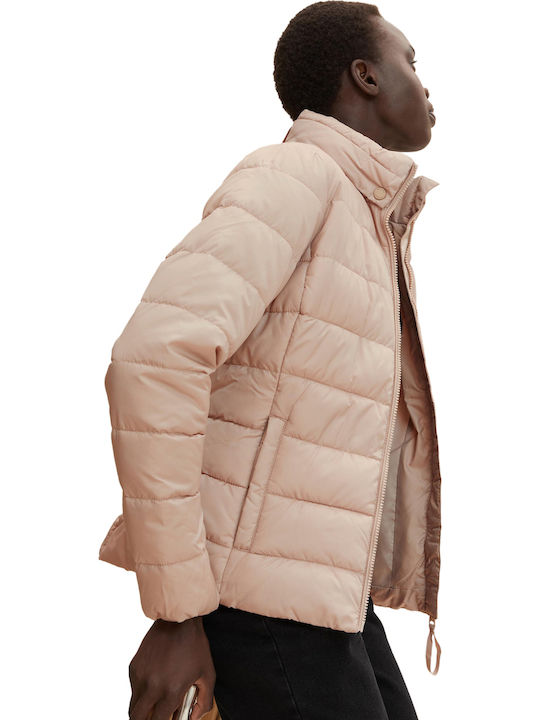 Kurz Damen Puffer Jacke für Winter Beige