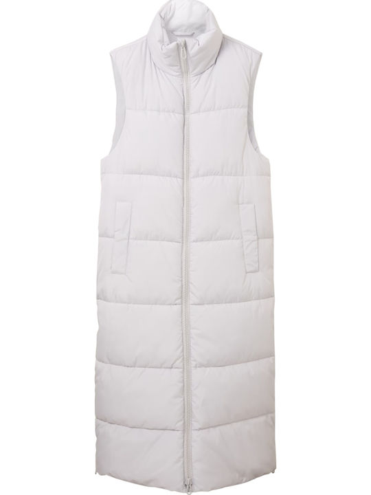 Kurz Damen Ärmellos Puffer Jacke Gray
