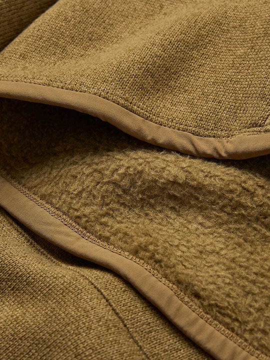 Men's Fleece Cardigan Khaki