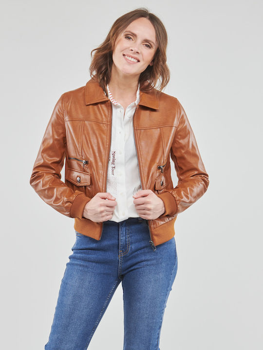 Dallas Damen Bikerjacke Braun