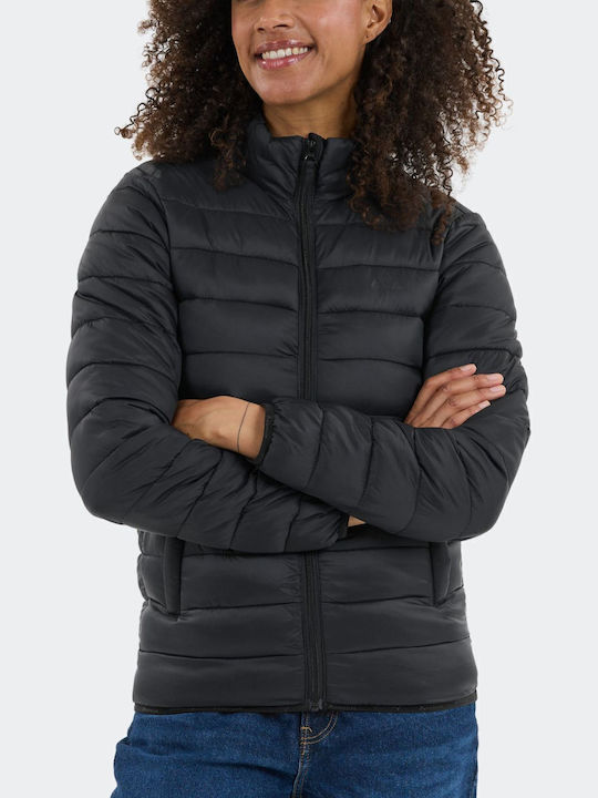 Damen Puffer Jacke für Winter Black