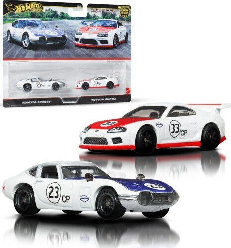 Hot Wheels Premium Car Culture Cars Set Toyota 2000GT Toyota Supra For 3+ Years Old