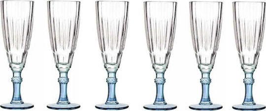 Vivalto Glass Champagne made of Glass in Blue Color Goblet 170ml