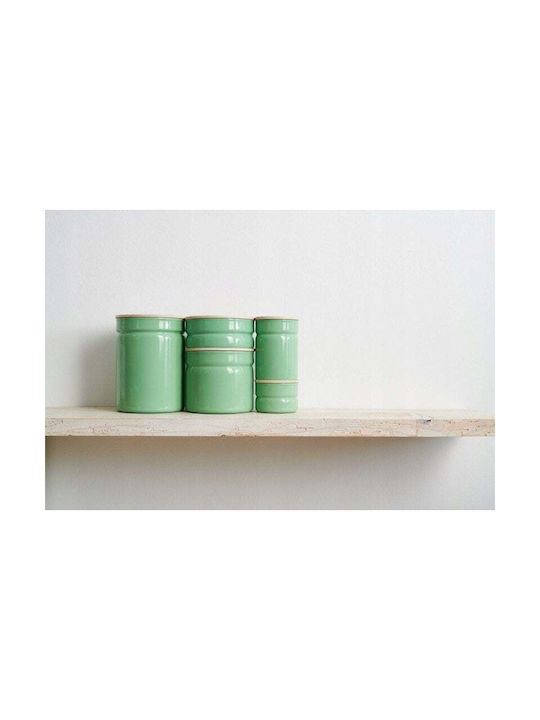 Riess Vase General Use with Lid Ceramic Green 2200ml
