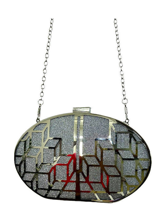 Damentasche Schultertasche Silber