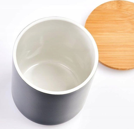 Zeller Allgemeine Verwendung Glas mit Deckel Keramik Grau 650ml