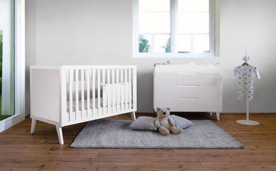 Comodă pentru copii Alb cu 3 sertare 115x51x85buc