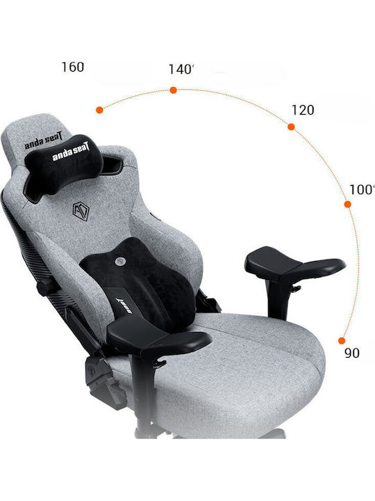 Anda Seat Kaiser 3 PRO XL Artificial Leather Gaming Chair with Adjustable Arms Gray