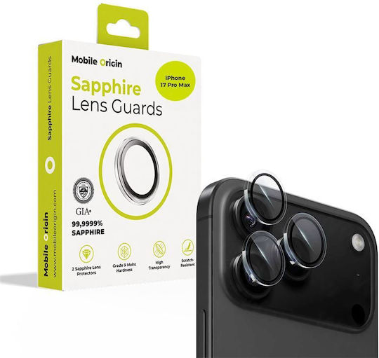 Mobile Origin Sapphire Lens Guards Camera Glass Protection Compatible Iphone 17 Pro 17 Pro Max Clear