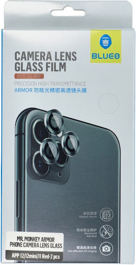 Blueo 5D Mr. Monkey Armor Glass Camera Protection Tempered Glass Red for the iPhone 11