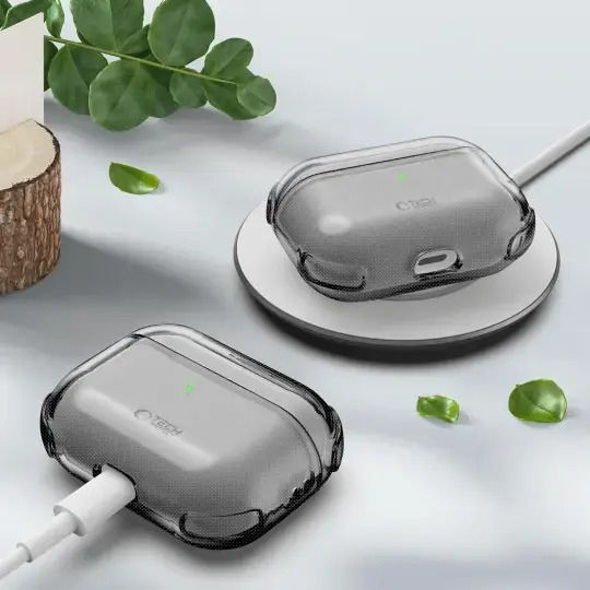 Tech-Protect Bounce Θήκη Σιλικόνης με Γάντζο Ash για Apple AirPods Pro 3
