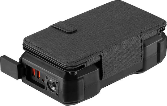 Sandberg 5-Panel Solar Power Bank 27000mAh with 2 USB-A Ports and USB-C Port Black