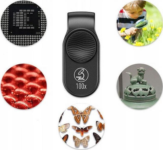 Apexel 100x Microscope Lens Apl-ms001 Phone Universal Black