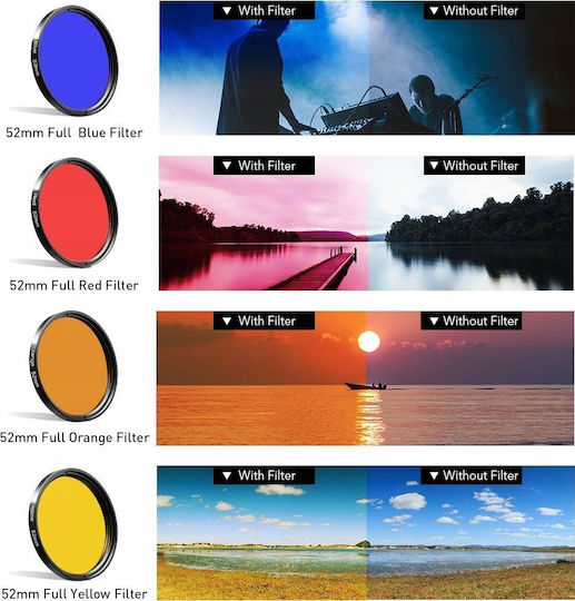 Apexel 7-in-1 Filter Set Phone Camera Filters Apl-52uv-7f