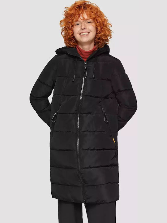Lungă Jachetă de femei Puffer Black
