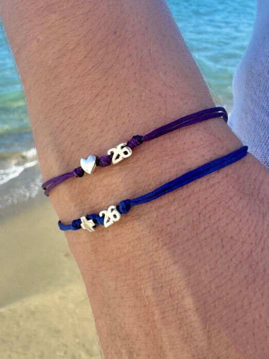 Armband Gουράκι 26 Herz Mak Μωβ