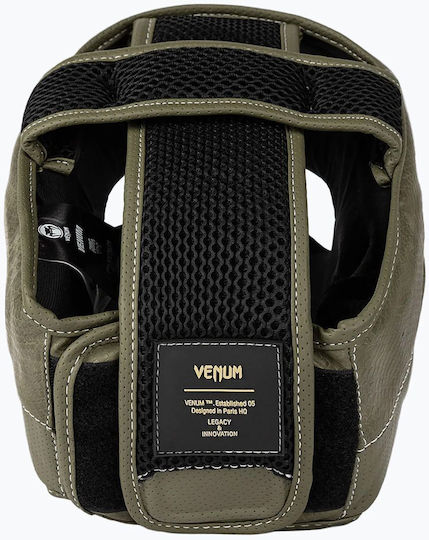 Venum Adult Full Face Boxing Headgear Synthetic Leather Green