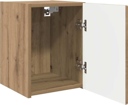 Hängeschrank fürs Wohnzimmer aus Spanplatte in Walnuss 30x31x40 cm