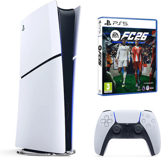 Sony PlayStation 5 Slim Digital 825GB FC 26 (Voucher) (Official Bundle)