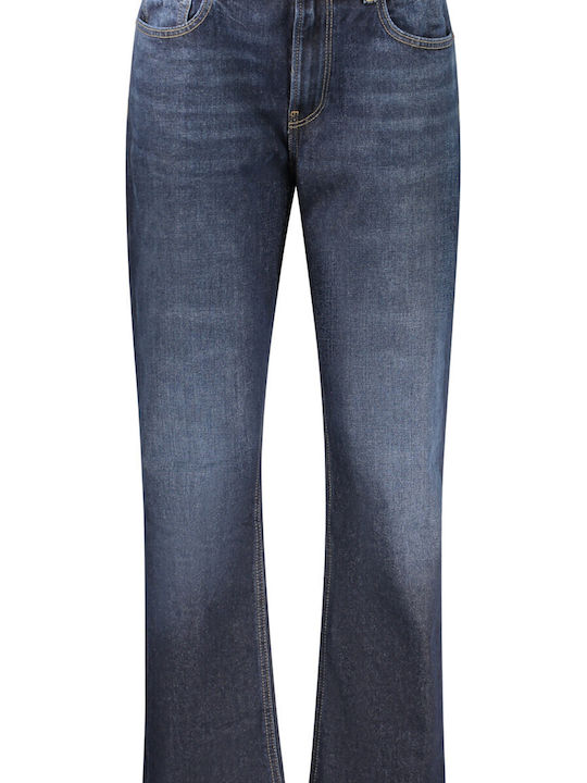 Hoch tailliert Damenjeans in Schlanker Passform Dark Blue