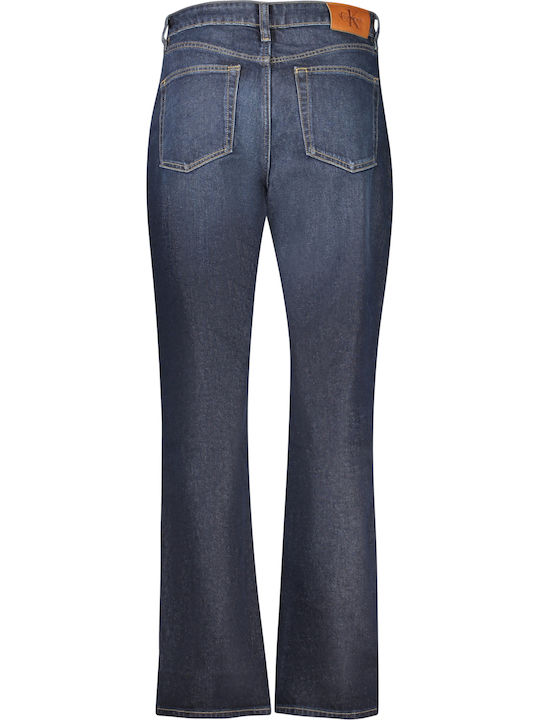 Hoch tailliert Damenjeans in Schlanker Passform Dark Blue