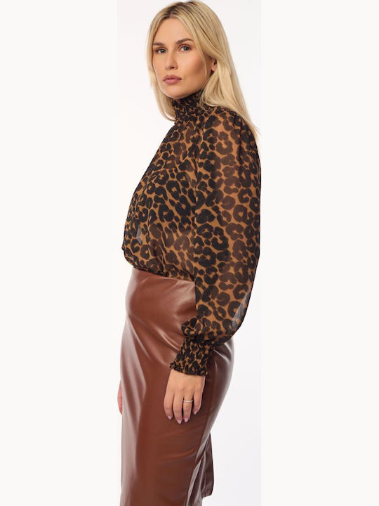 Γυναικείο Πουλόβερ Animal Print Μαύρο