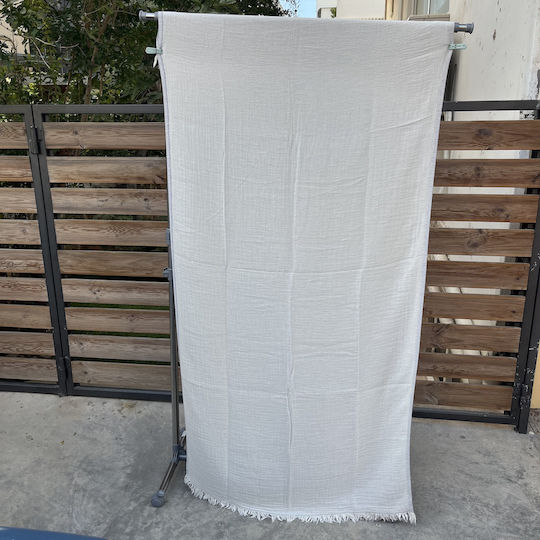 Pestemal Πετσέτα Θαλάσσης Βαμβακερή Γκρι 180x100εκ.